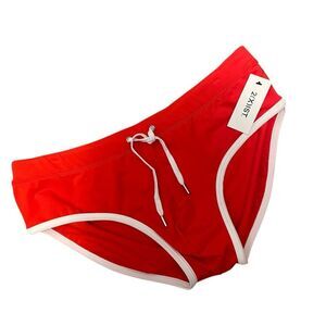 2XIST Red Drawstring Swim Briefs XL NWT
